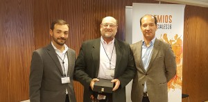 Antonio Florencio recogiendo el 3r premio en la categoría de Mejor Auditor - Convención Conversia 2017